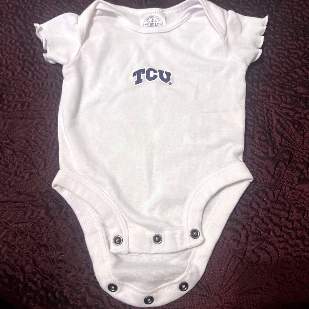 Rivalry Threads TCU Horned Frogs Baby Bodysuit Set 0-3M NCAA Purple White Infant